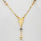 Miraculous Virgin Rosary 5.95g / 22 in / 3mm Four Golds 18K
