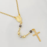 Miraculous Virgin Rosary 5.95g / 22 in / 3mm Four Golds 18K