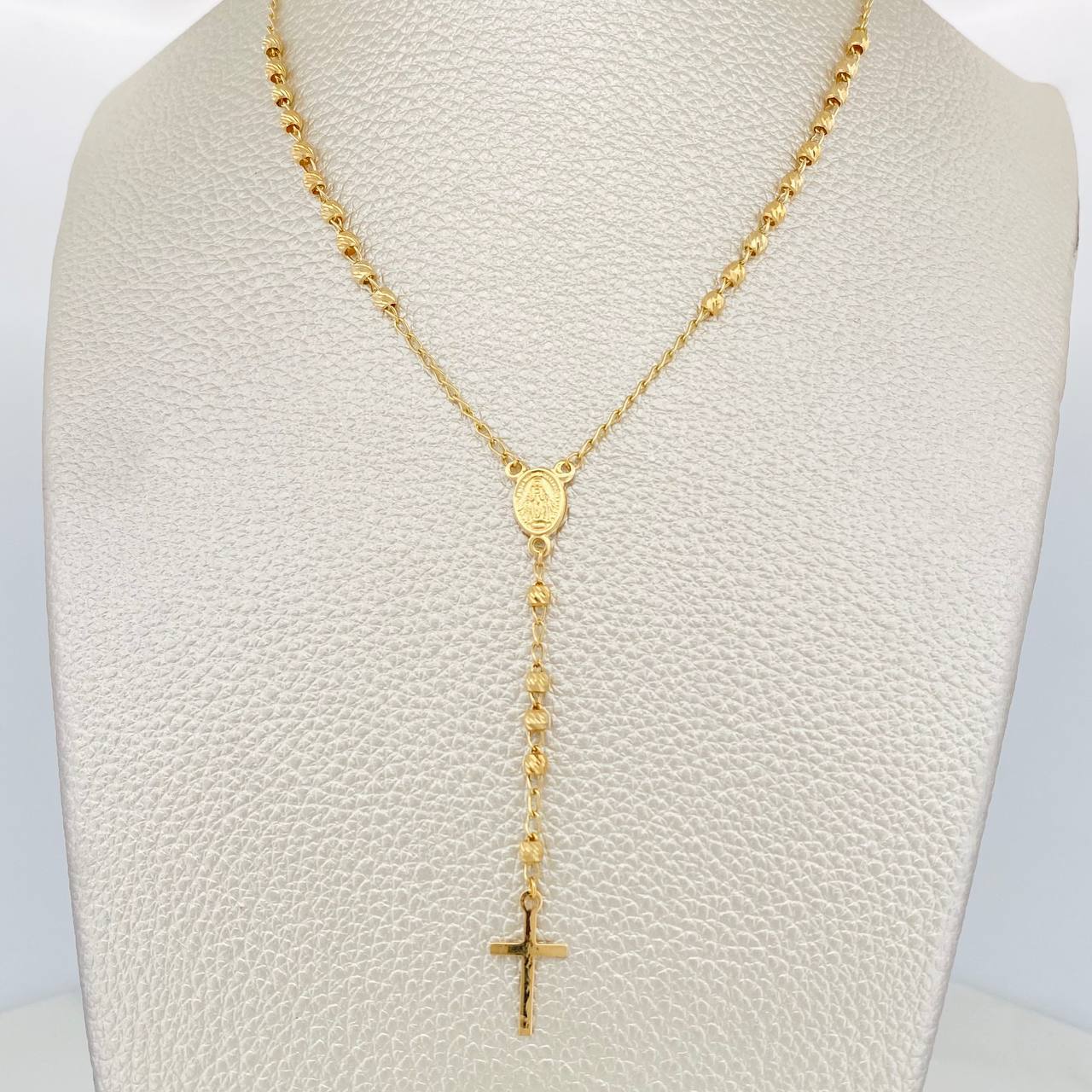 Miraculous Virgin Rosary 5.75g / 22 in / 3mm Yellow Gold 18K