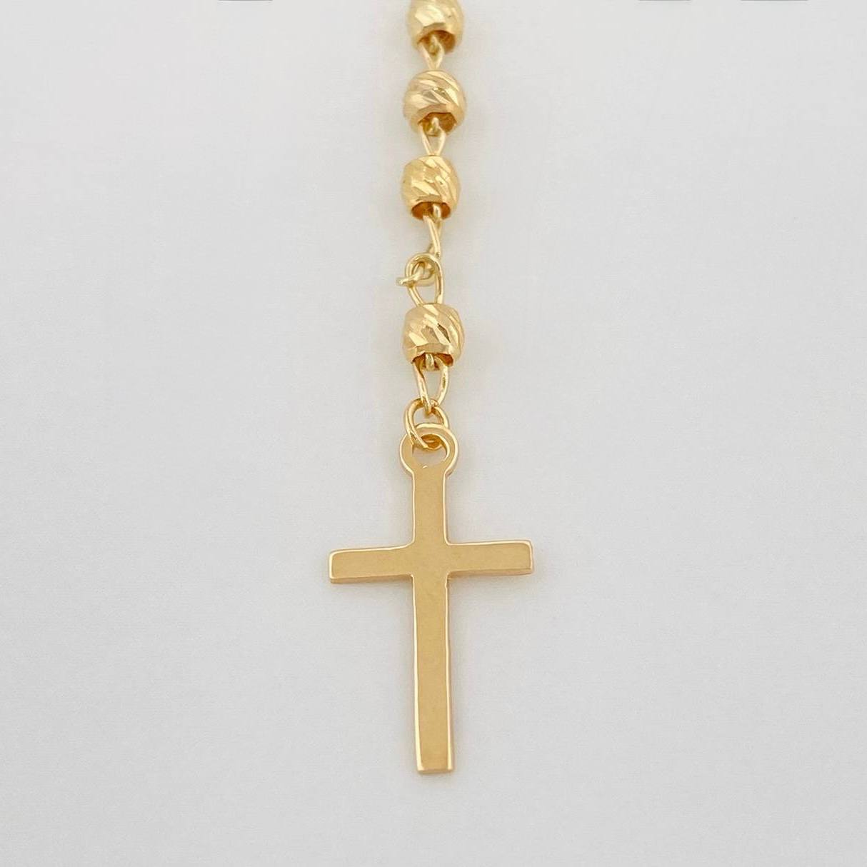 Miraculous Virgin Rosary 5.75g / 22 in / 3mm Yellow Gold 18K