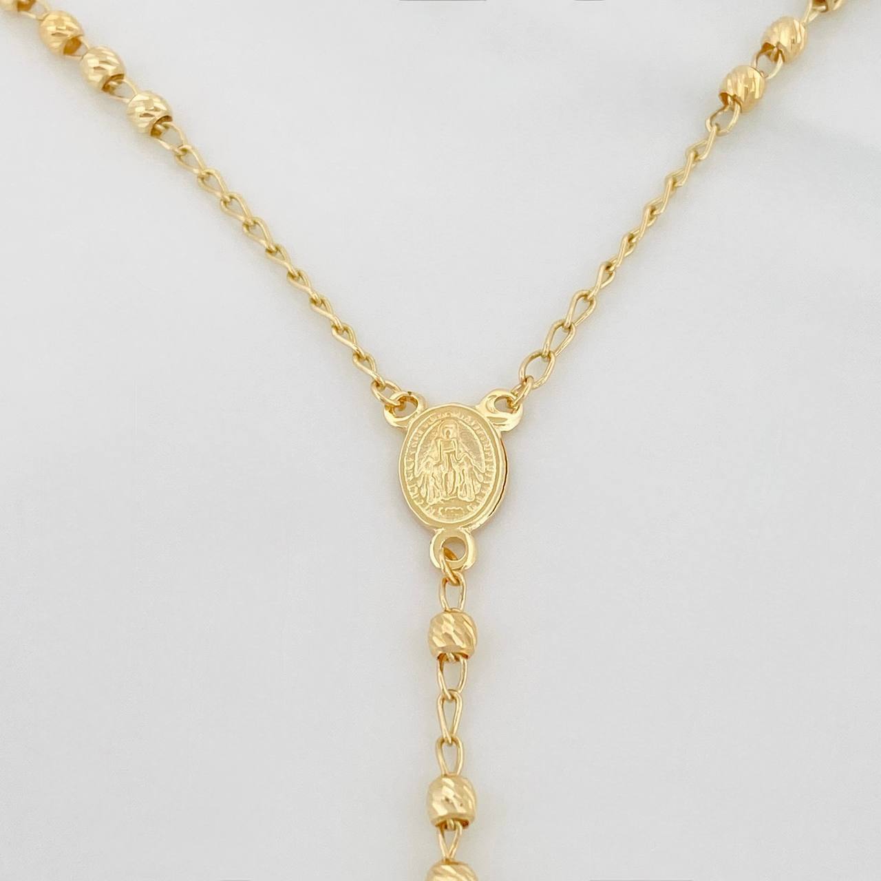 Miraculous Virgin Rosary 5.75g / 22 in / 3mm Yellow Gold 18K