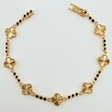 Pulso Trebol Dorado 9.3gr / 7 in / 9.3mm Oro Amarillo Nac.Esp. 18K *