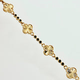 Pulso Trebol Dorado 9.3gr / 7 in / 9.3mm Oro Amarillo Nac.Esp. 18K *