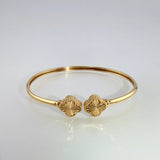 Pulso Aro Trebol Dorado 6.6gr / 6 3/4 in / 10.3mm Oro Amarillo Nac.Esp. 18K ©