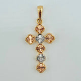 Dije Cruz Trebol 2.45gr / 1 1/2 in / Tres Oros Nac.Esp. 18K *