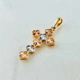 Dije Cruz Trebol 2.45gr / 1 1/2 in / Tres Oros Nac.Esp. 18K *