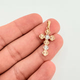 Dije Cruz Trebol 2.45gr / 1 1/2 in / Tres Oros Nac.Esp. 18K *