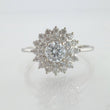 Anillo Flor Tupida 2.3gr / T5 3/4 / Oro Blanco 18K *