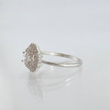 Anillo Flor Tupida 2.3gr / T5 3/4 / Oro Blanco 18K *