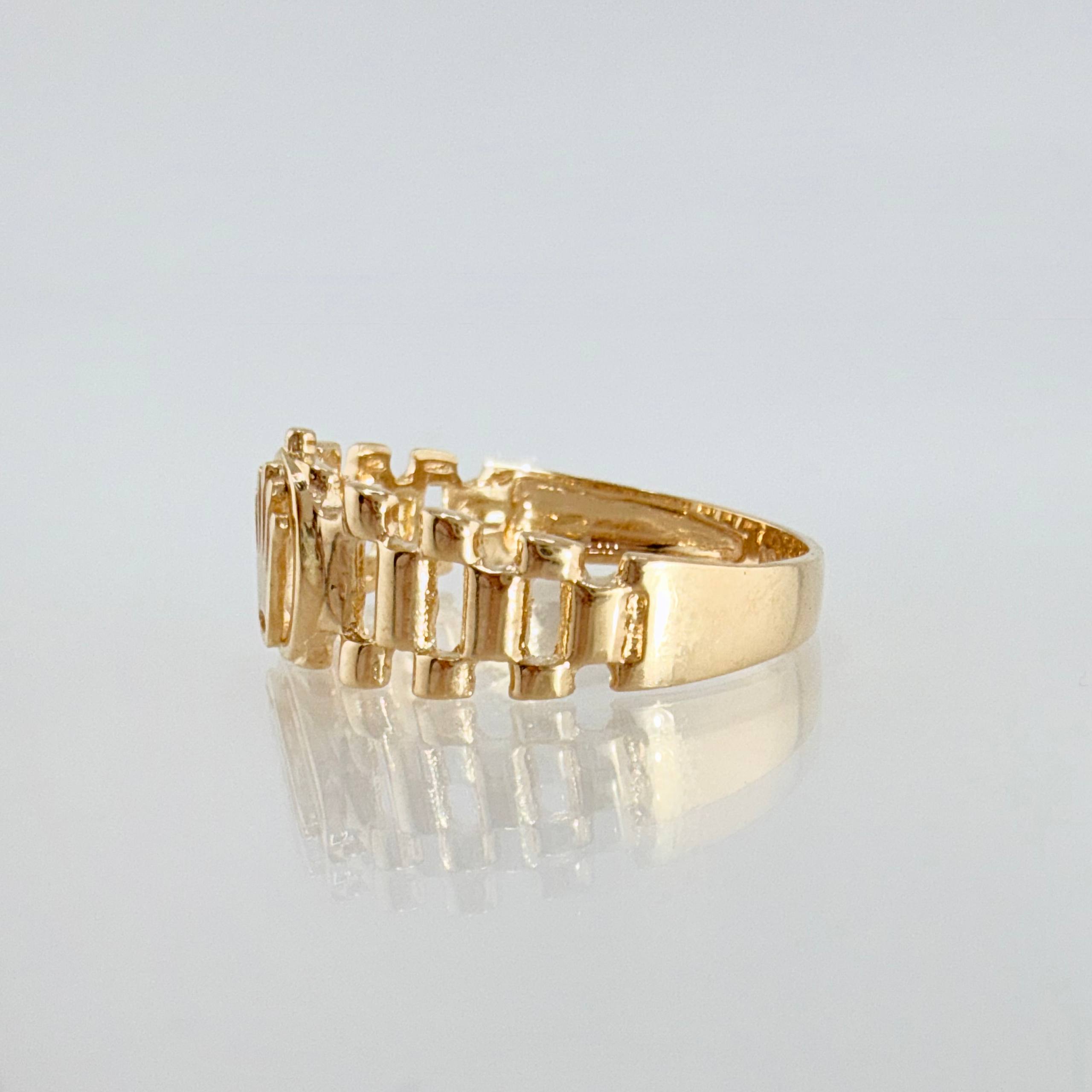 Anillo Correa Corona 2.35gr / T6 1/2 / Oro Amarillo 18K *