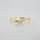Anillo Solitario 1.05gr / T6 1/2 / Oro Amarillo 18K *