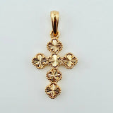 Dije Cruz Trebol 2.3gr / 1 1/4 in / Oro Amarillo Nac.Esp. 18K