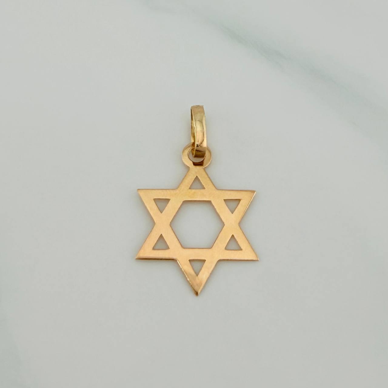 Pendant Star of David 0.4gr / 3/4 in / Yellow Gold 18K %