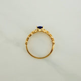 Anillo Solitario Corazones 2.25gr / T7 1/4 / 1 in / Oro Amarillo 18K $