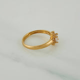 Anillo Flor De Loto 2.2gr / T5 3/4 / 3/4 in / Oro Amarillo 18K $