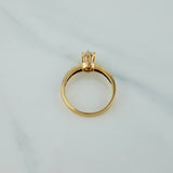 Anillo Solitario Churumbela 2.75gr / T6 1/2 / 1 in / Dos Oros Amarillo Blanco 18K $