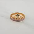 Anillo Corona 2.75gr / T6 1/4 / 3/4 in / Dos Oros Amarillo Blanco 18K $