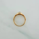 Anillo Corona 2.75gr / T6 1/4 / 3/4 in / Dos Oros Amarillo Blanco 18K $