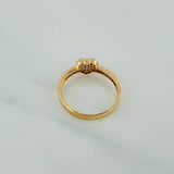 Anillo Corazon Tupido 2.4gr / T8 / 1 in / Dos Oros Amarillo Blanco 18K $