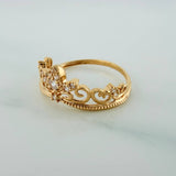 Anillo Corona 1.8gr / T6 3/4 / 3/4 in / Oro Amarillo 18K $