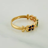 Anillo Flores 2.15gr / T7 1/4 / 3/4 in / Oro Amarillo 18K $