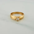 Solitaire Ring 3.85gr / T6 3/4 / 1 in / Yellow Gold 18K $
