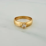 Solitaire Ring 3.85gr / T6 3/4 / 1 in / Yellow Gold 18K $
