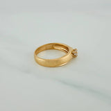 Solitaire Ring 3.85gr / T6 3/4 / 1 in / Yellow Gold 18K $