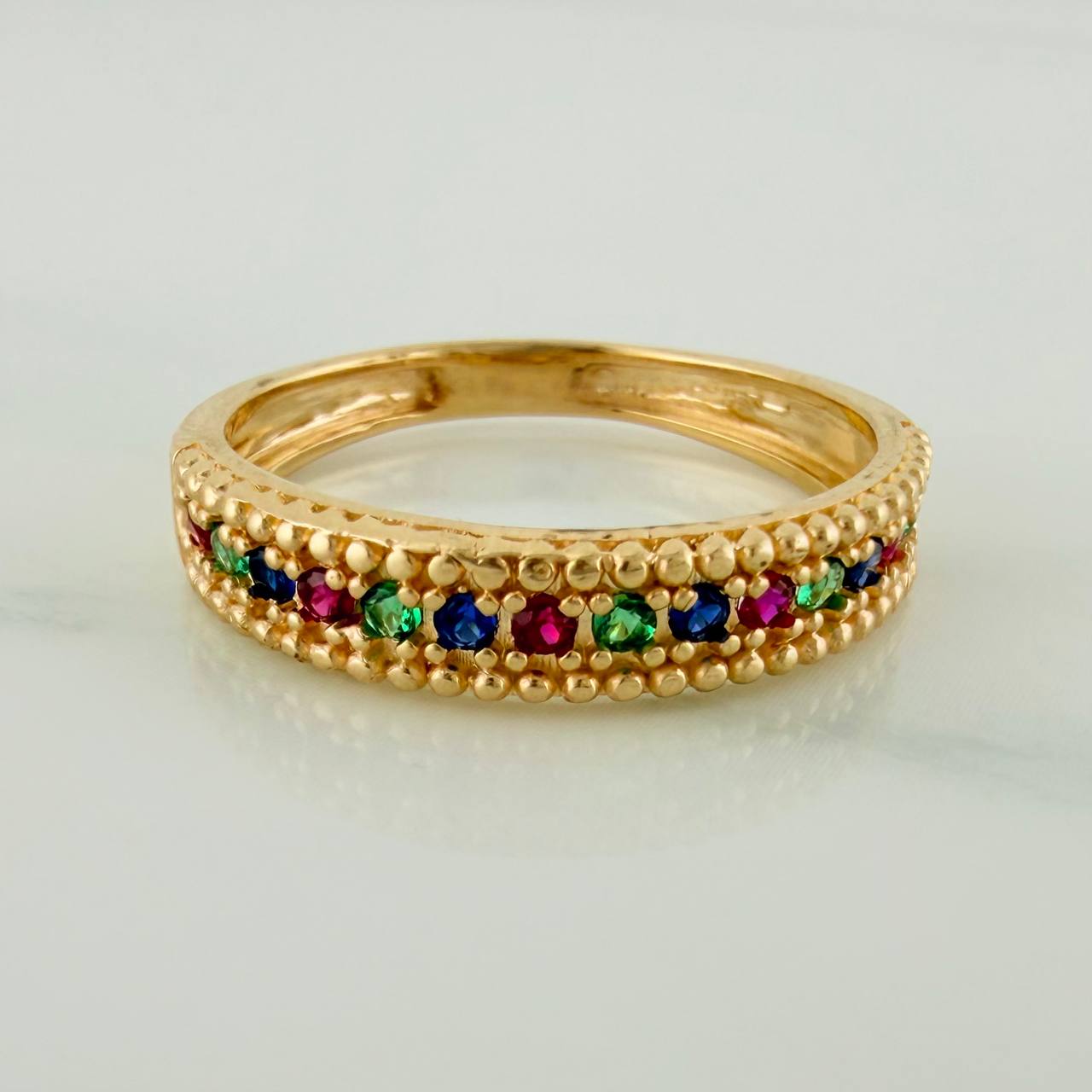 Anillo Churumbela 2.7gr / T7 1/2 / 3/4 in / Oro Amarillo 18K $