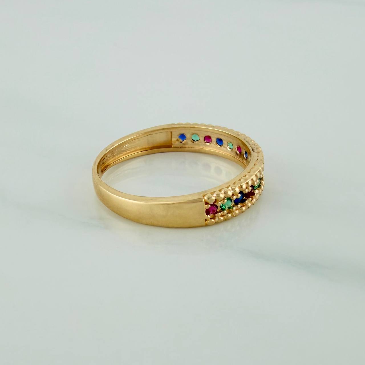 Anillo Churumbela 2.7gr / T7 1/2 / 3/4 in / Oro Amarillo 18K $
