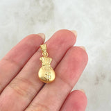 Dije Bolsa Dinero 0.85gr / 2.5cm / Oro 18K