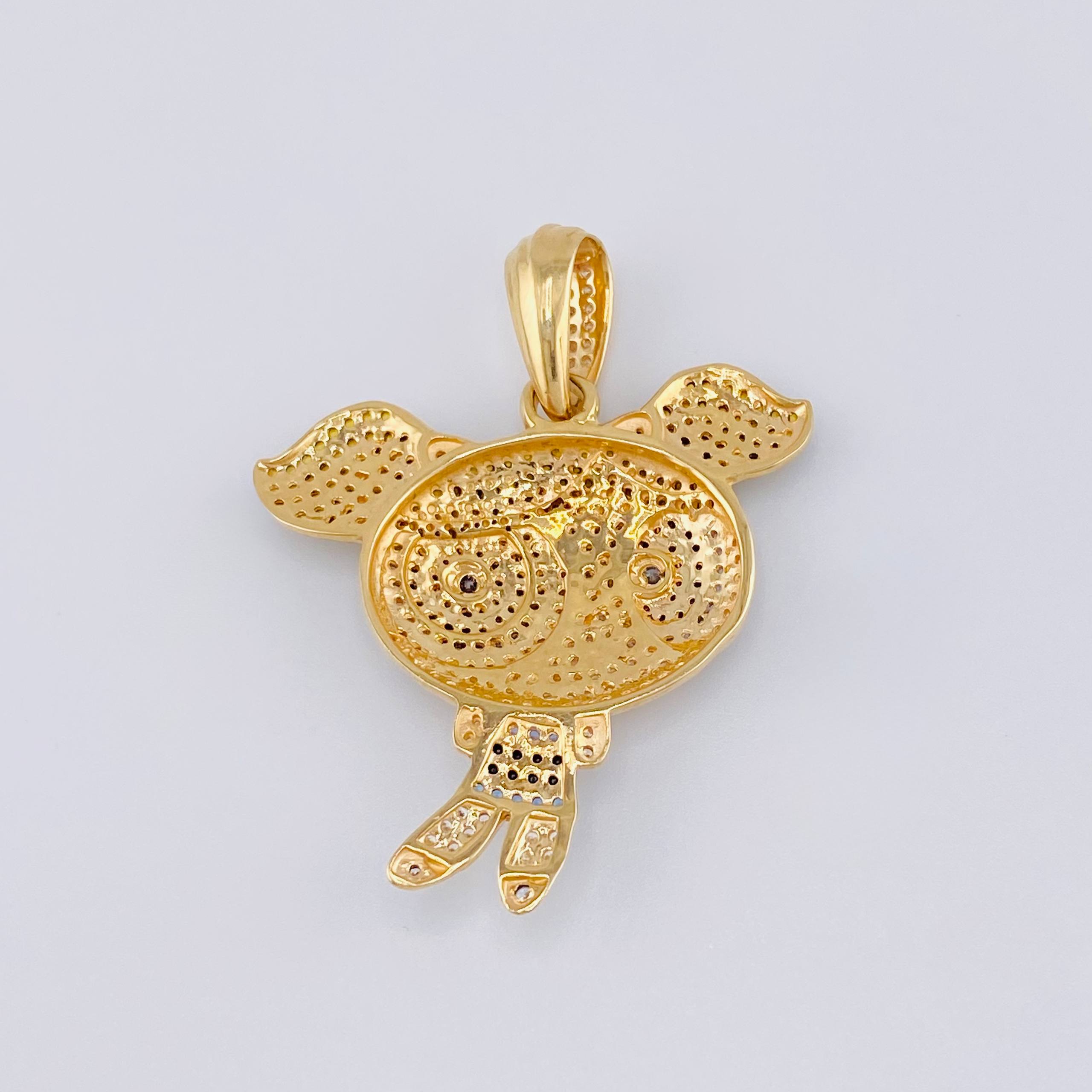 Dije Super Chica Azul 10gr / 1 3/4 in / Oro Amarillo 18K ©