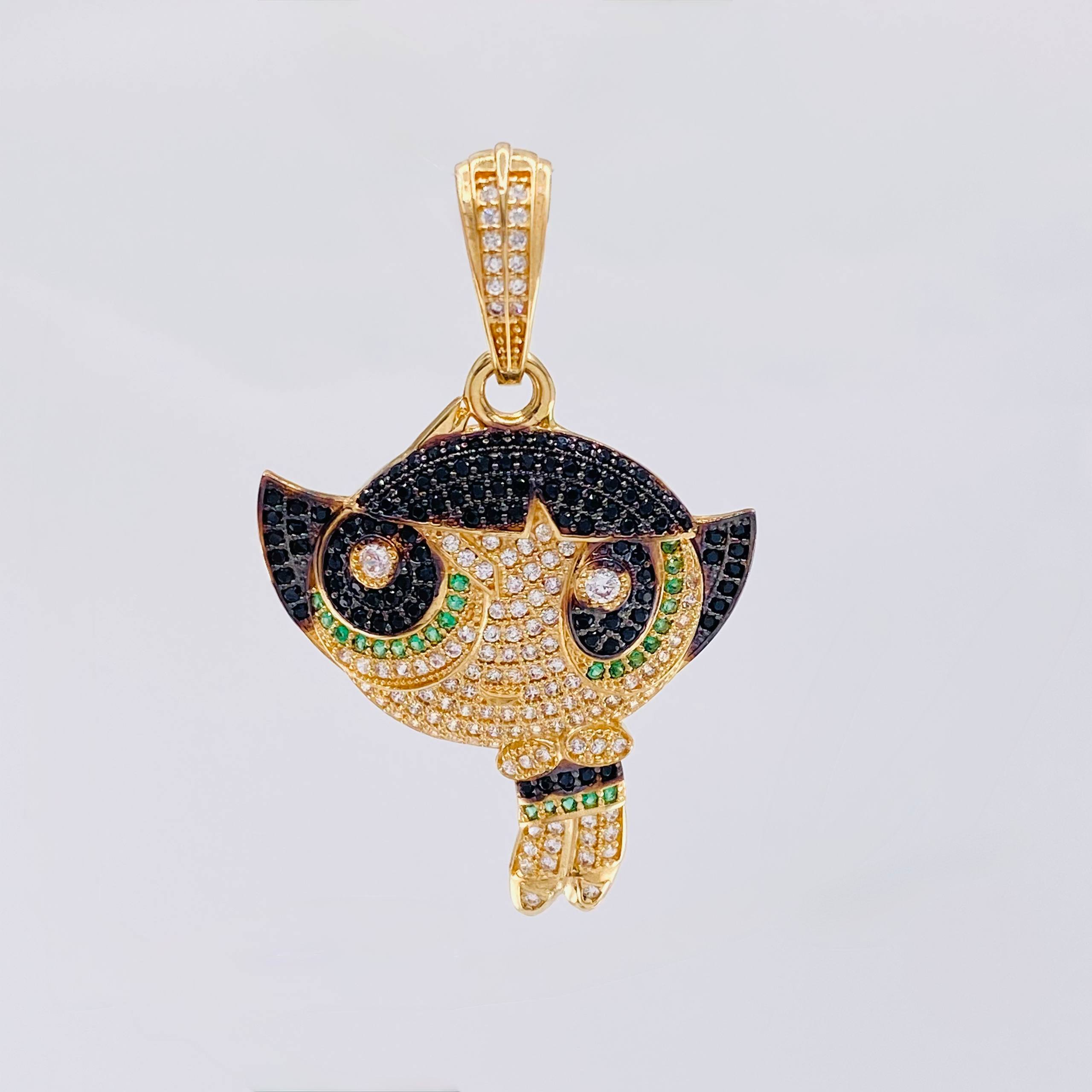 Dije Super Chica Verde 7.95gr / 2 in / Oro Amarillo 18K ©