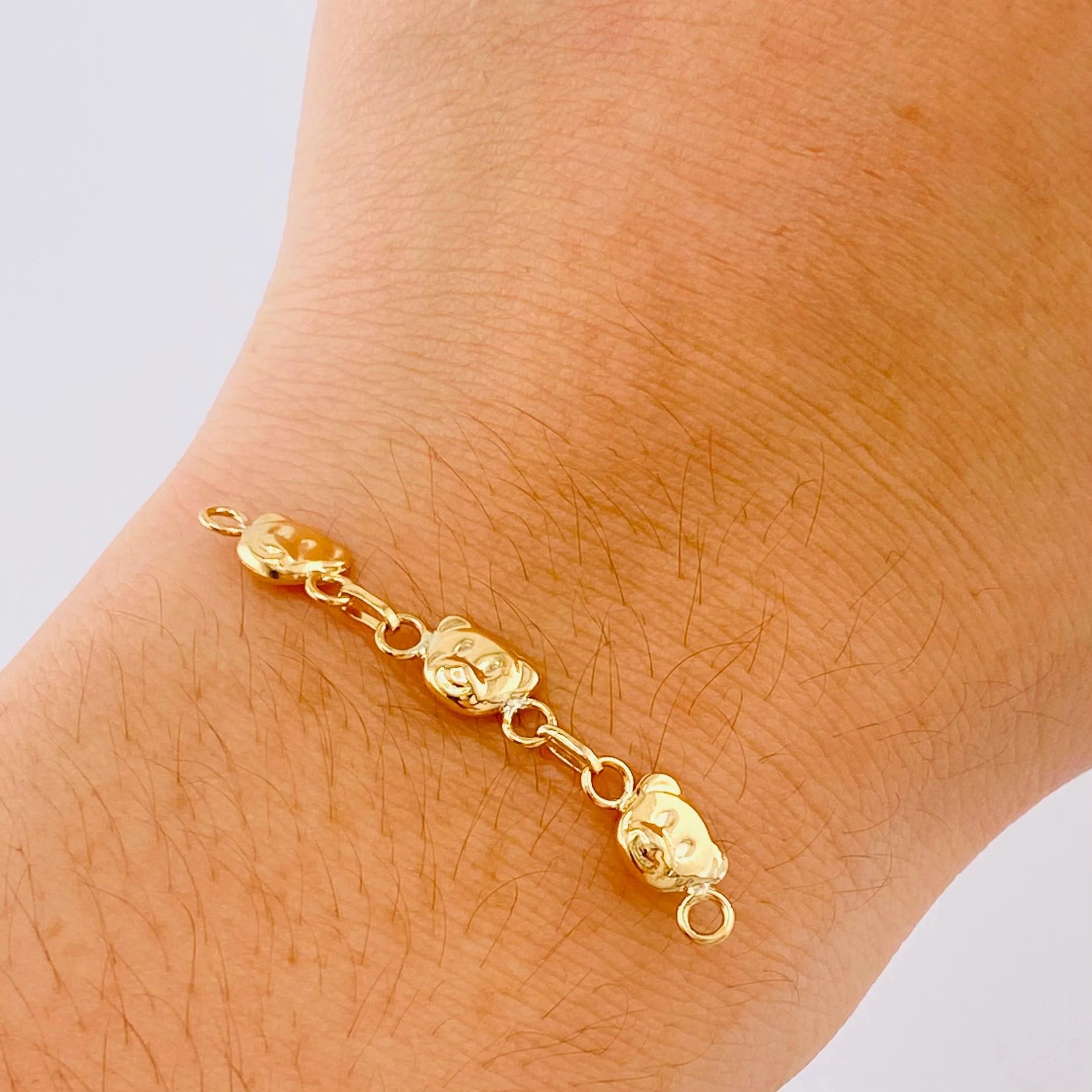 Herraje Retazo Oso 0.85 g / 1 1/2 in Oro Amarillo 18K