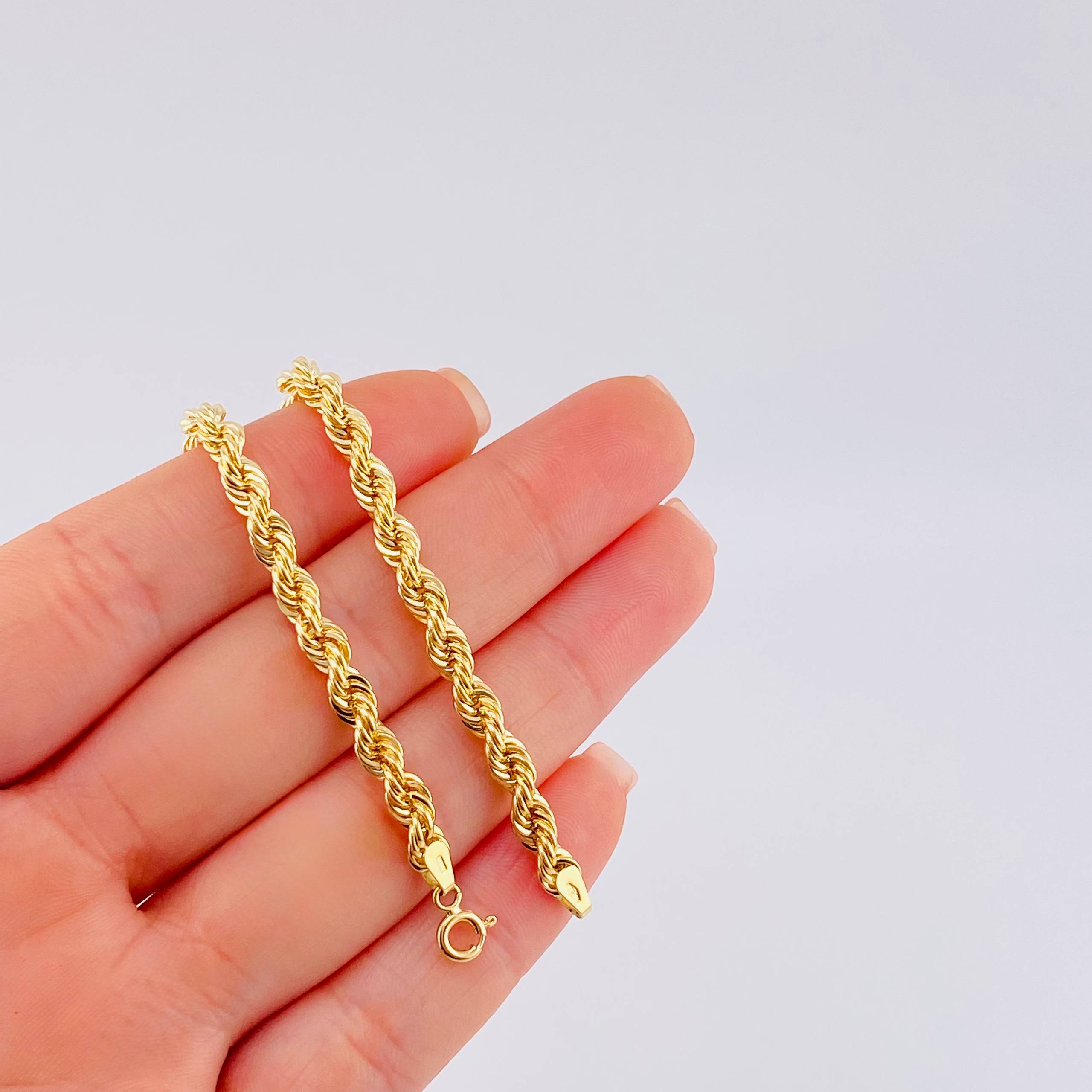 Pulso Lazo 4.75gr / 7 3/4 in / 4.35mm Oro Amarillo +3 18K ©