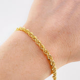 Rope Bracelet 4.75gr / 8 1/4 in / 4.35mm Yellow Gold +3 18K