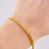 Pulso Lazo 3.75gr / 7 3/4 in / 3.8mm Oro Amarillo +3 18K *