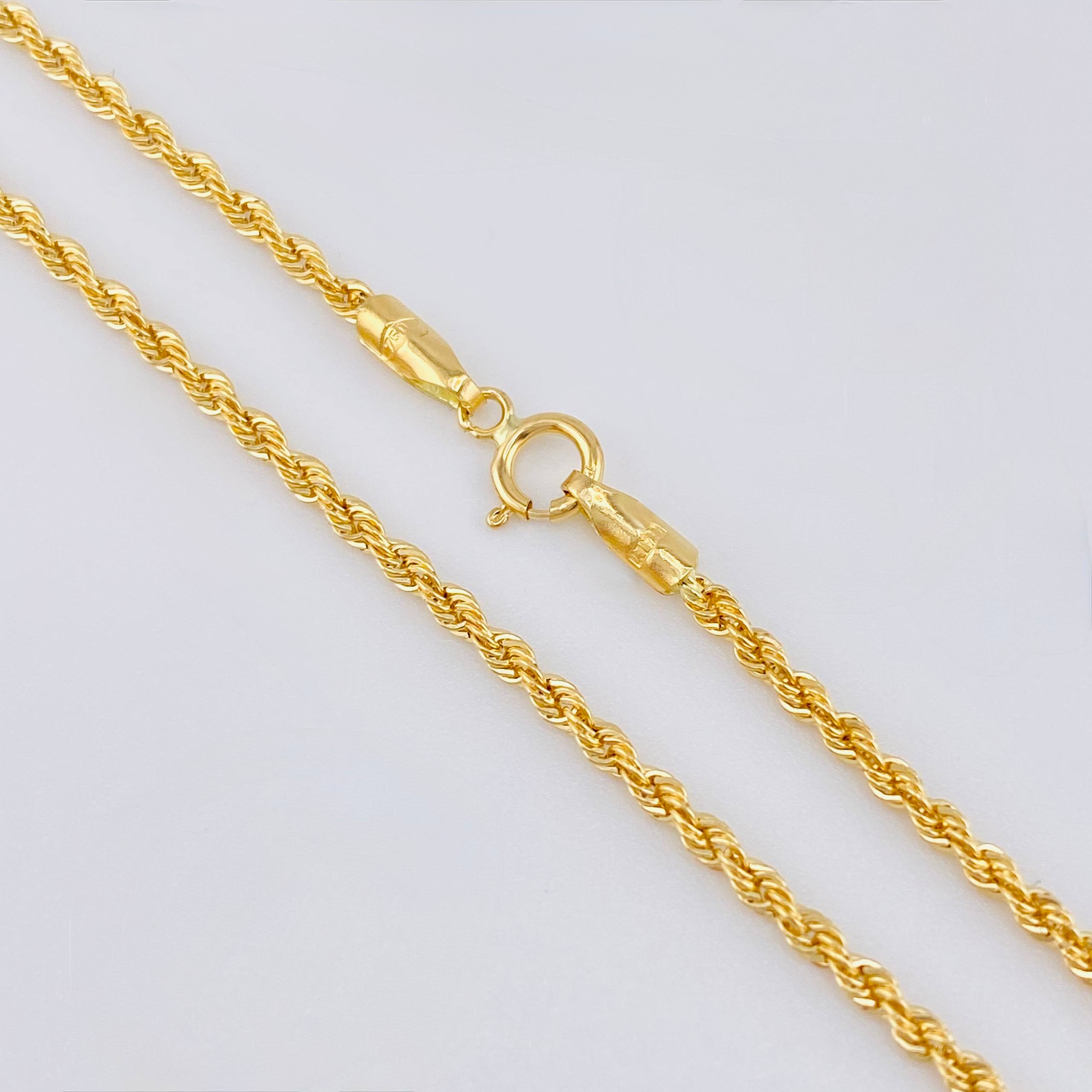 Cadena Lazo 1.9gr / 23 1/2 in / 1.65mm Oro Amarillo +3 18K *