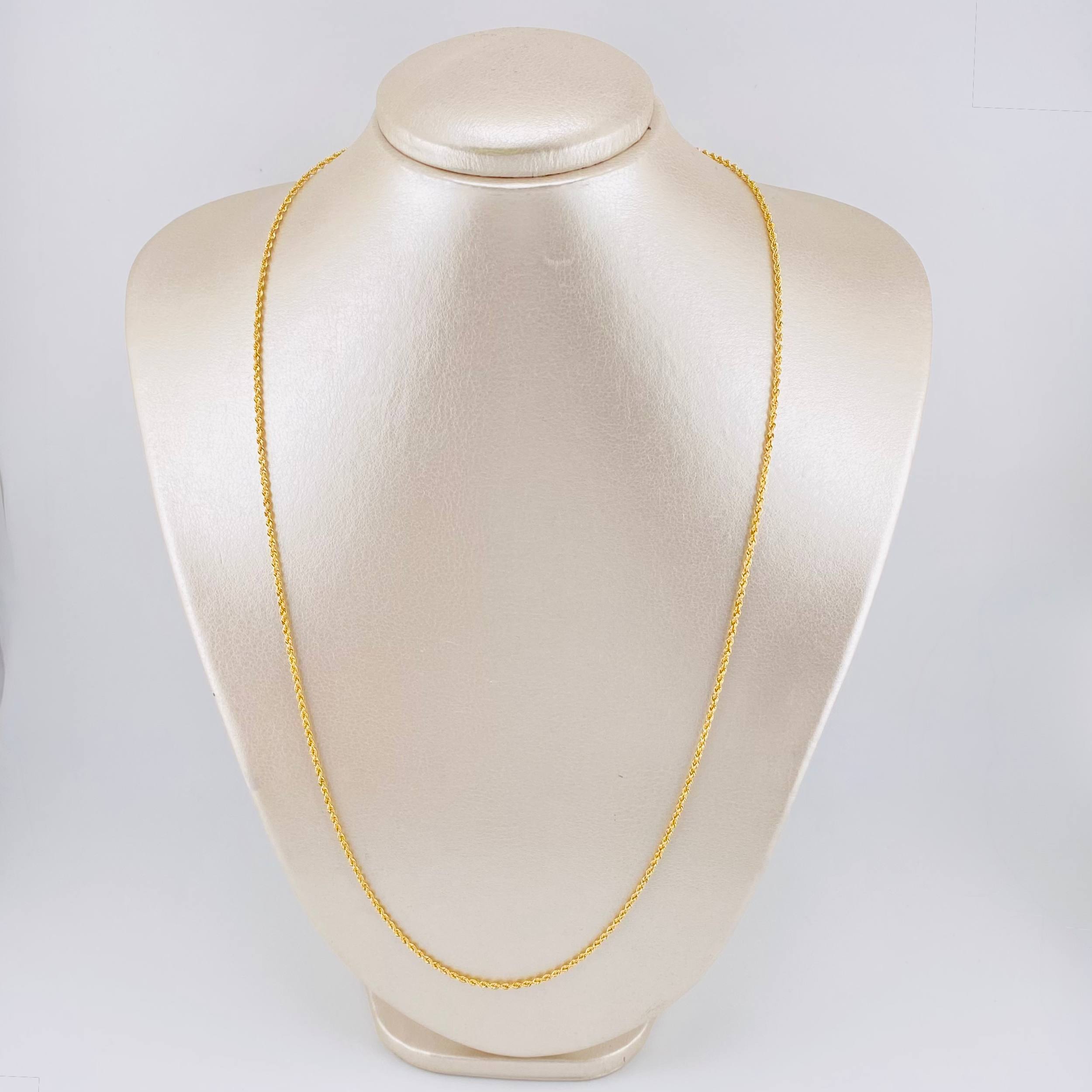 Cadena Lazo 1.9gr / 23 1/2 in / 1.65mm Oro Amarillo +3 18K *
