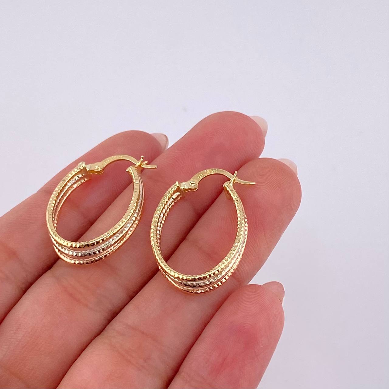 Candongas Daki Ovaladas 1.8 g / 1 in Tres Oros 18K