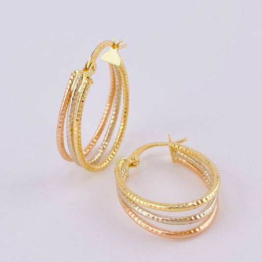 Candongas Daki Ovaladas  1.9 g / 1 in Tres Oros 18K