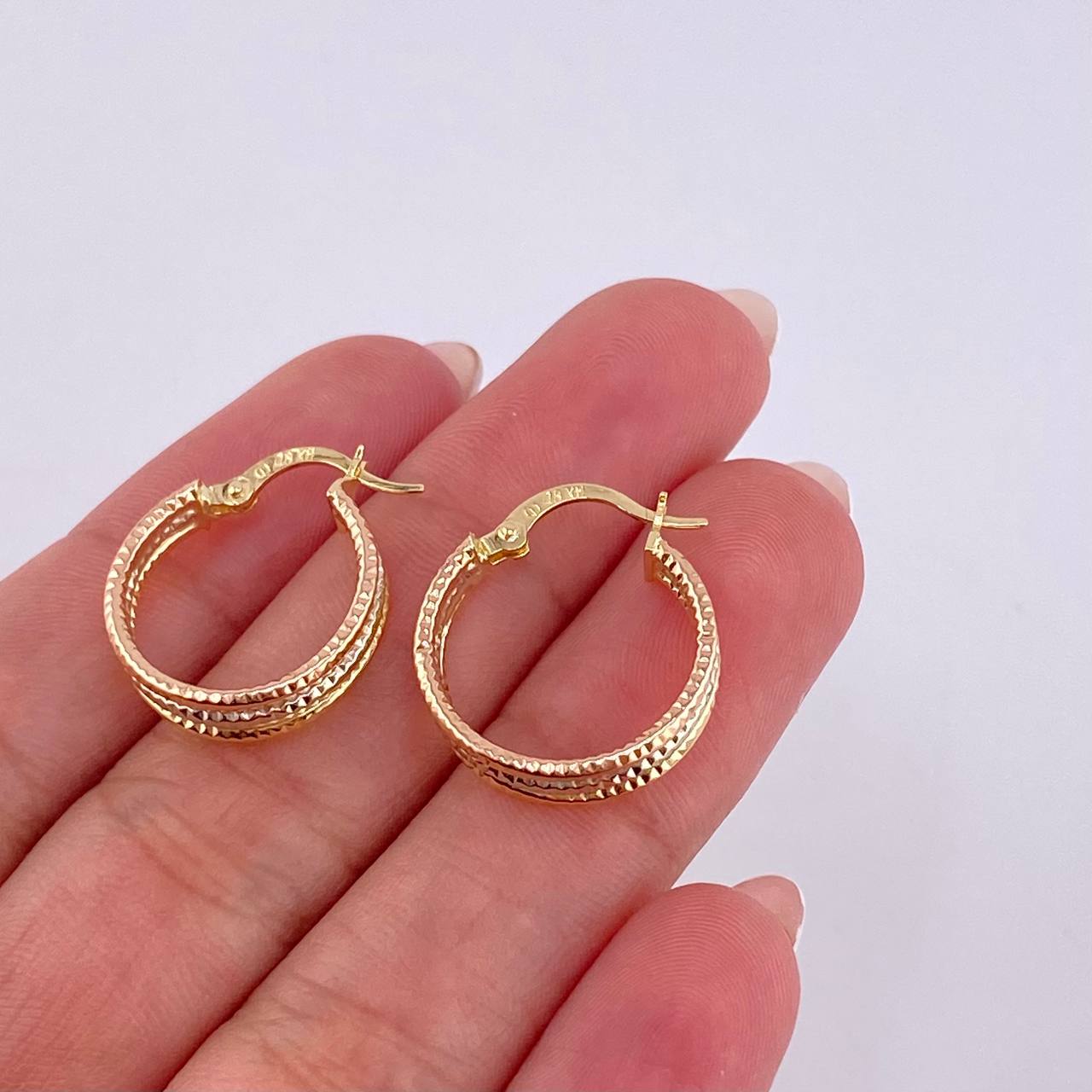 Candongas Daki 1.65 g / 3/4 in Tres Oros 18K