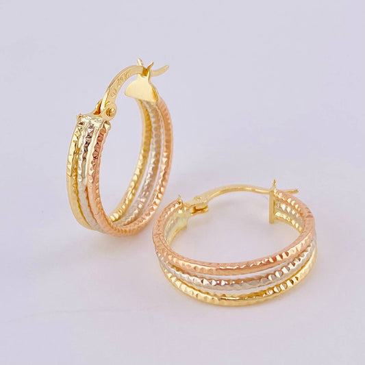 Candongas Daki 1.6 g / 3/4 in Tres Oros 18K