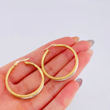 Candongas Jessi 3.75 g / 1 1/4 in Dos Oros Amarillo Blanco 18K