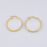 Candongas Carril Escamada 3.2 g / 1 1/4 in Dos Oros Amarillo Blanco 18K