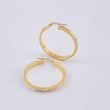 Candongas Carril Escamada 3.2 g / 1 1/4 in Dos Oros Amarillo Blanco 18K