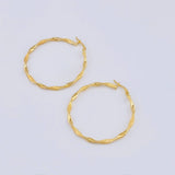 Candongas Asby 2.4 g / 1 1/2 in Oro Amarillo 18K