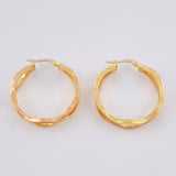 Candongas Infi 4.05 g / 1 1/4 in Dos Oros Amarillo Rosa 18K
