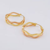 Candongas Infi 4.05 g / 1 1/4 in Dos Oros Amarillo Rosa 18K