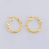 Candongas Melcocha 1.5 g / 3/4 in Oro Amarillo 18K